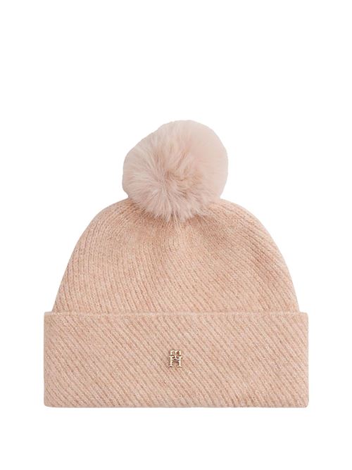 Cappellino con pompon in misto lana/alpaca Tommy Hilfiger | AW0AW17855TQ6